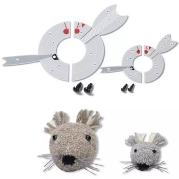 Pompon Schablone Maus Freddy