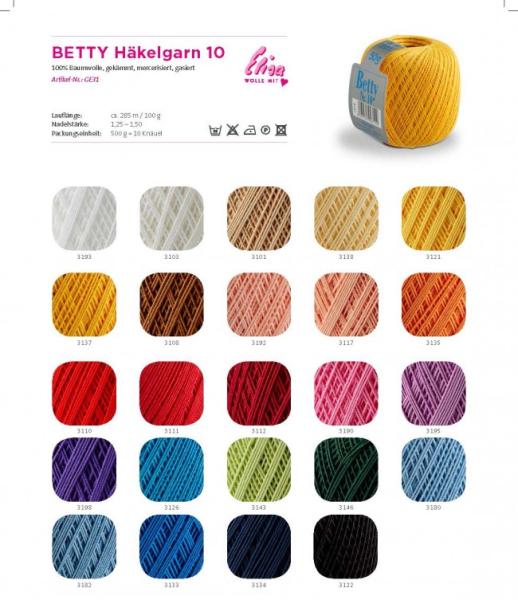 BETTY Häkelgarn Nr. 10 50g